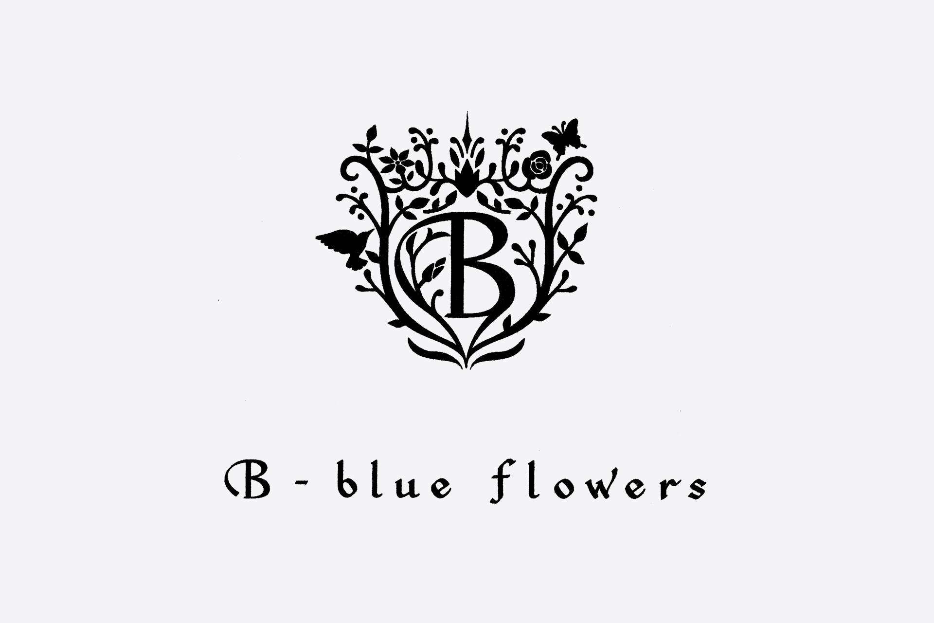 B-blue flowers